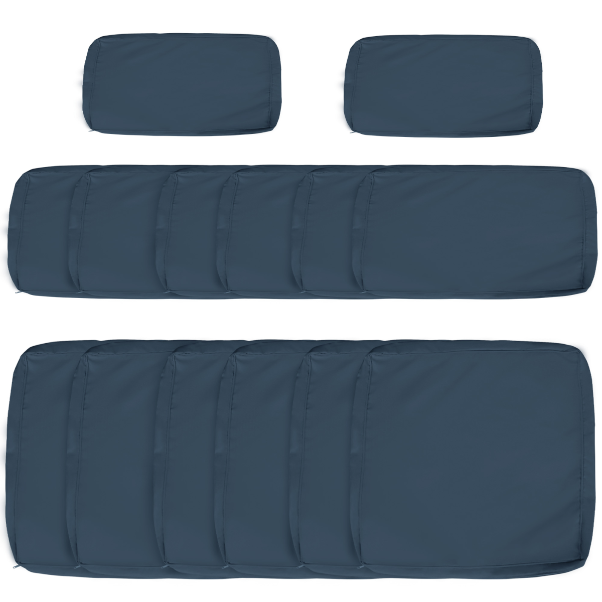 Outsunny rattan sofa replacement cushion cover set in black