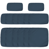 Outsunny rattan sofa replacement cushion cover set in black