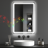 Illuminated bathroom mirror with Bluetooth