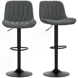 Set of 2 modern armless bar stools