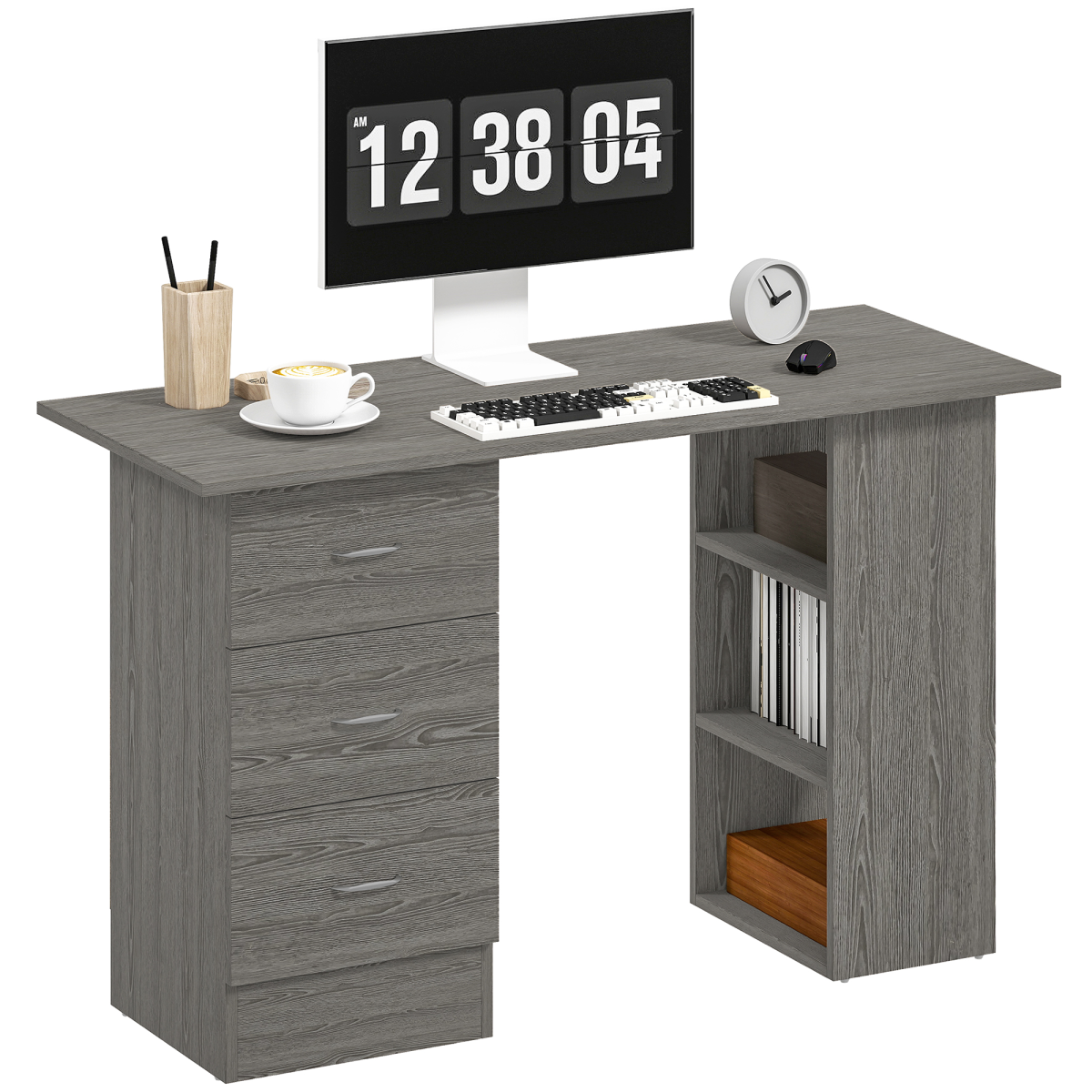 120cm grey computer desk