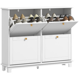 Black narrow shoe cabinet