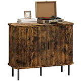 Grey tambour sideboard