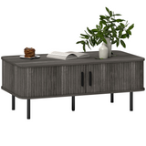 Grey tambour door coffee table