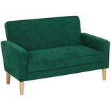 HOMCOM velvet loveseat sofa, front view