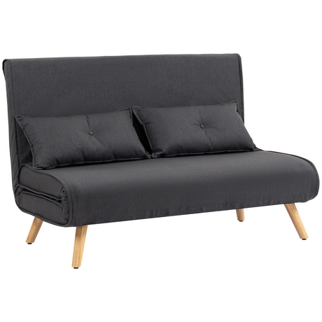 Grey click-clack sofa bed