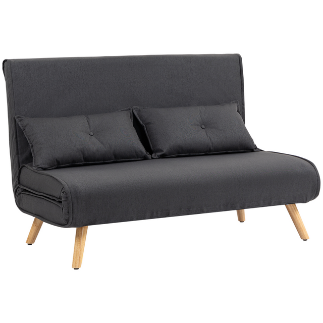 Grey click-clack sofa bed