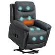 Electric lift recliner chair with massage and heat