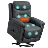 Electric lift recliner chair with massage and heat