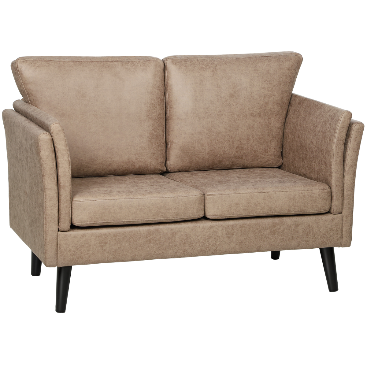 HOMCOM loveseat sofa side angle view