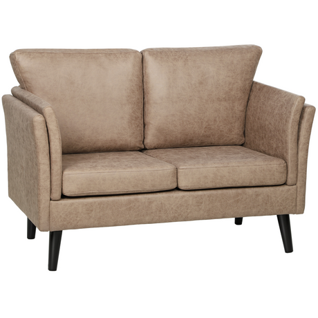HOMCOM loveseat sofa side angle view
