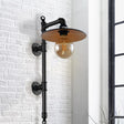Retro industrial pipe wall light