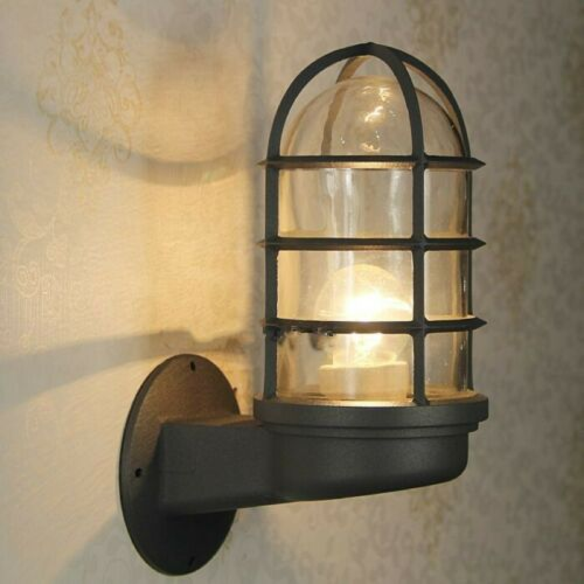Cage bulkhead wall lights