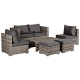 Outsunny 8-piece rattan modular garden sofa set