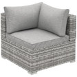 Outsunny rattan corner chair side angle view
