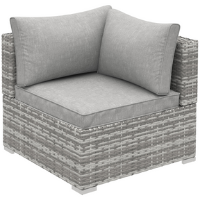 Outsunny rattan corner chair side angle view