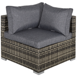 Outsunny PE rattan corner sofa chair with cushions