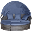 Outsunny Rattan Day Bed canopy detail