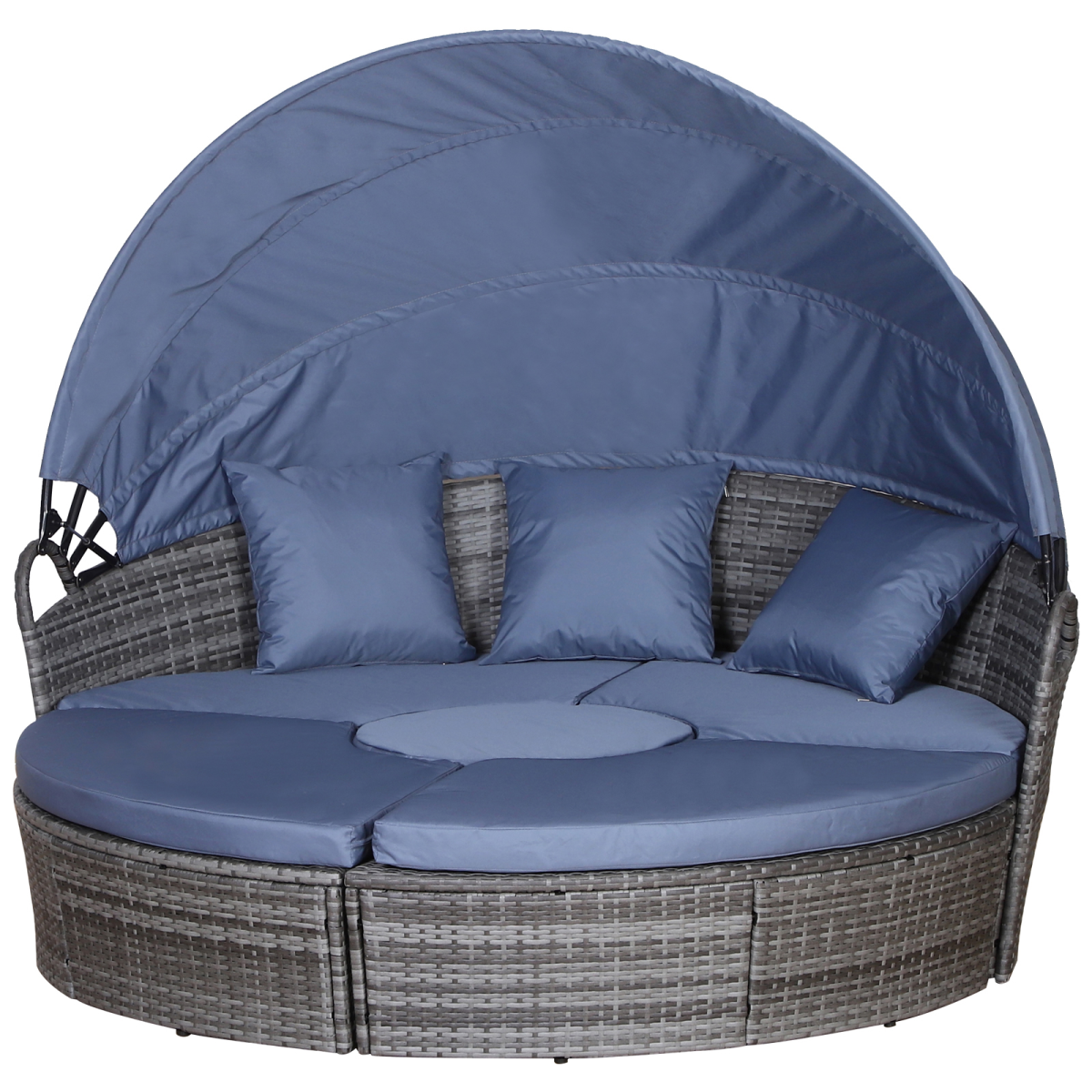 Outsunny Rattan Day Bed canopy detail