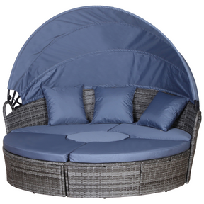 Outsunny Rattan Day Bed canopy detail