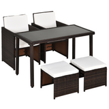 Outsunny Rattan Garden Set in patio setting