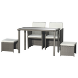 Outsunny 5 Piece Rattan Garden Furniture Set - front view