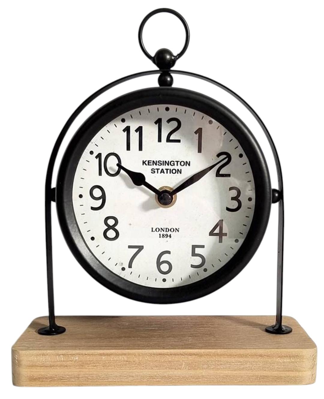AcaciaHome Silent Sweep Mantel Clock with Easy-to-Read Face – Quiet Tabletop Timepiece for Living Room