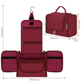 Vinsani Hanging Toiletry Bag with Multiple Compartments, Hook and Zips – Waterproof Travel Wash Bag, Pink
