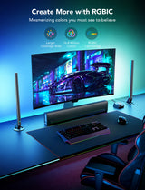 Govee RGBIC Gaming Light Bars – Evangelion-Inspired, Smart Dial Control, 62 Scene Modes & Music Sync