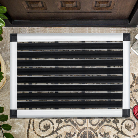 Doortex Alumat black outdoor entrance mat