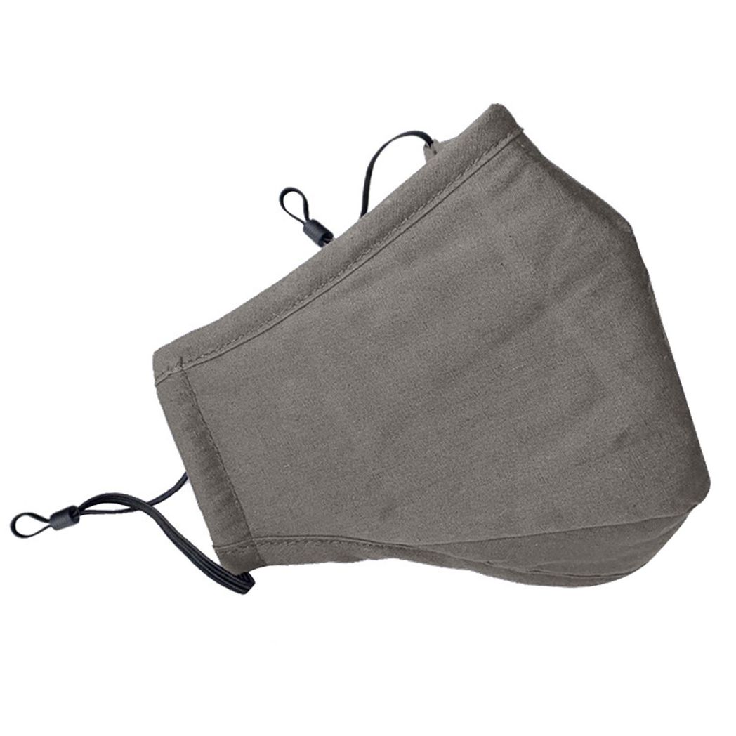 Termin8 Triple-Layer Cotton Face Mask with Filter Pocket – Adults, Grey, Washable