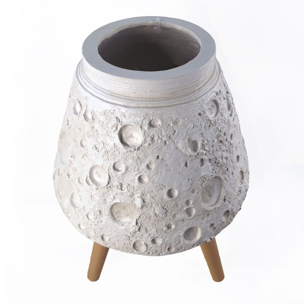 Lunar Large Planter, 62cm x 40cm – Statement Garden Plant Pot for Patio & Home, White