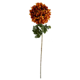 Pack of 6 Extra Large Artificial Reflex Chrysanthemums, 75cm with Silk Petals – Orange Floral Decor