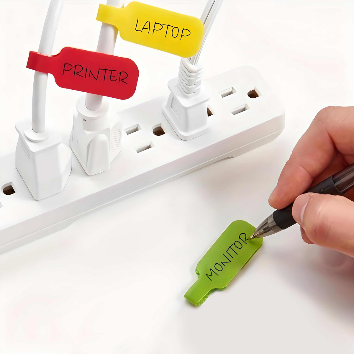 Avilo Set of 10 Cable Labels – Easy-to-Use Cable Identification Tags for Tidy Organisation