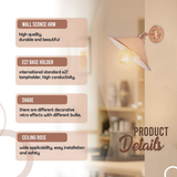 Rose Gold Retro Metal Wall Light