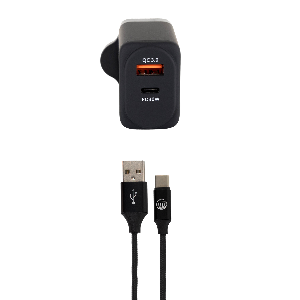 Our Pure Planet 30W Dual USB-A and USB-C UK Wall Charger – Fast Charging Plug for Phones and Tablets