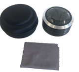 Avilo Pocket Dome Magnifier with Press-Activated Light, Cleaning Cloth and Protective Case
