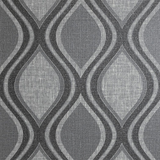 Arthouse Curve Heavyweight Vinyl Wallpaper with Metallic Shimmer – Strippable Paste the Wall, Charcoal