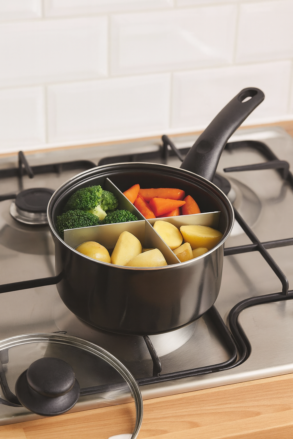 Avilo Four Way Pan – Cook Four Items at Once, Save Time and Effort