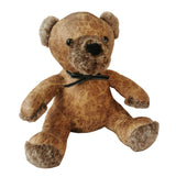 Antique Teddy Bear Door Stop – 32cm Soft Fabric with Leather-Effect Finish, Decorative Doorstop, Antique Brown