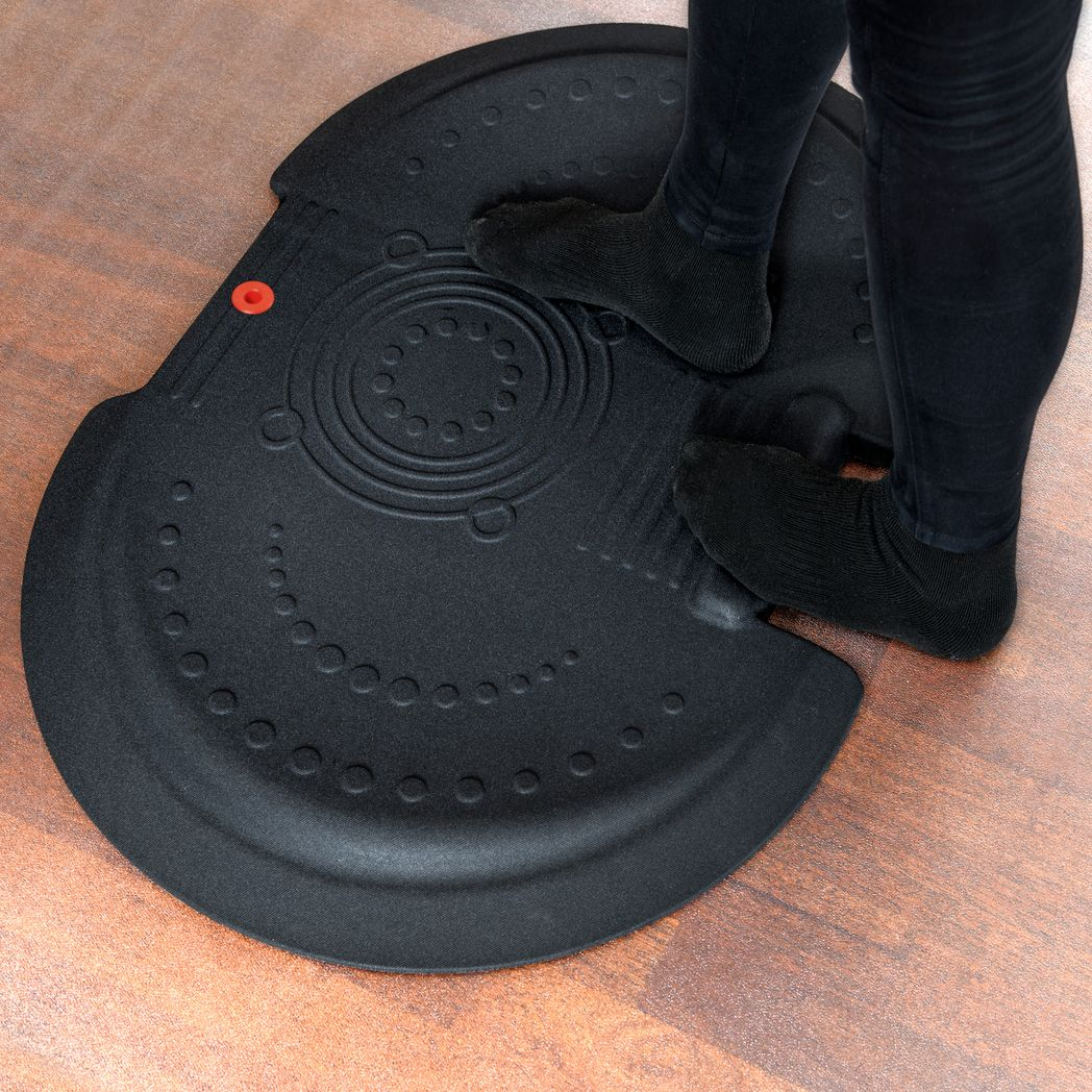 Floortex AFS-TEX 5000X Active Anti-Fatigue Mat, 66 x 90cm – Ergonomic Standing Desk Mat, Black