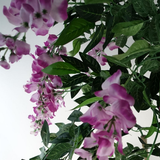 Leaf Artificial Wisteria Tree, 150cm Realistic Faux Tree in Pot – Light Pink & Purple