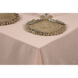 Esselle Home Avon 100% Cotton Tablecloth, 240 x 140cm – Dining Table Linen from the Revival Collection, Blush