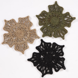 Esselle Home Severn Jute Star Placemats, Set of 2 – Naturelle Floral Table Setting, 36x36cm, Natural