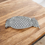 Silver Plated Metal Pineapple Trinket Tray, 33cm – Decorative Jewellery Dish and Gift
