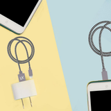 Aquarius Nylon Braided USB Charging & Sync Cable for Phones – 1m Fast Charge Lead, Zebra Design