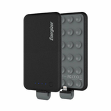 Energizer 4000mAh Slim Power Bank with Built-in Micro USB Tip & Suction Cups – Portable Charger, Black