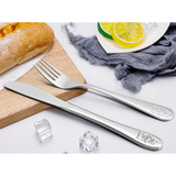 Vinsani 4-Piece Jungle Kids Cutlery Set with Embossed Animal Details – Stainless Steel Children's Cutlery