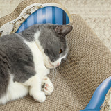 PawHut 2-in-1 Cat Scratcher and Lounge Bed with Catnip, Corrugated Cardboard – Blue