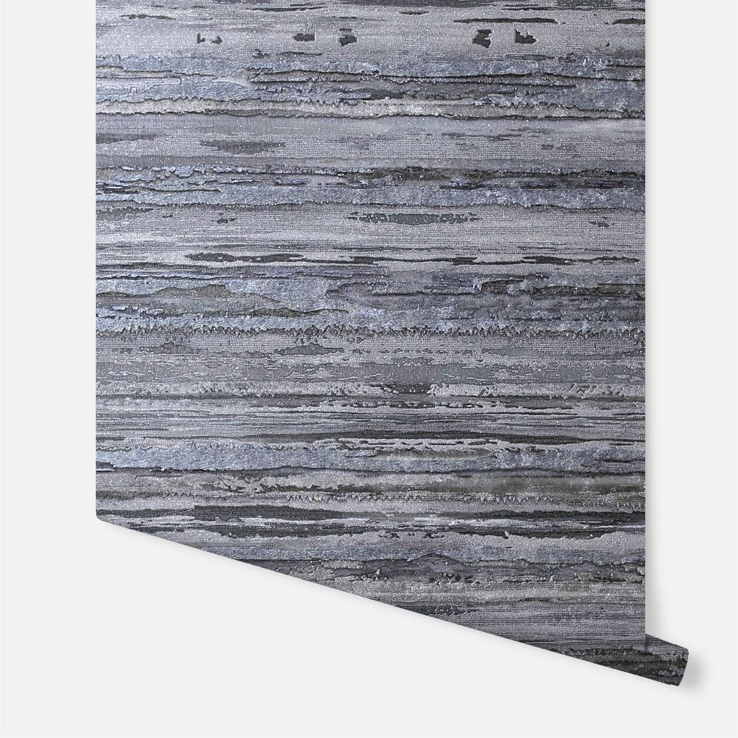 Arthouse Sahara Heavyweight Vinyl Wallpaper with Metallic and Glitter Effect – High Traffic Areas, Denim Blue